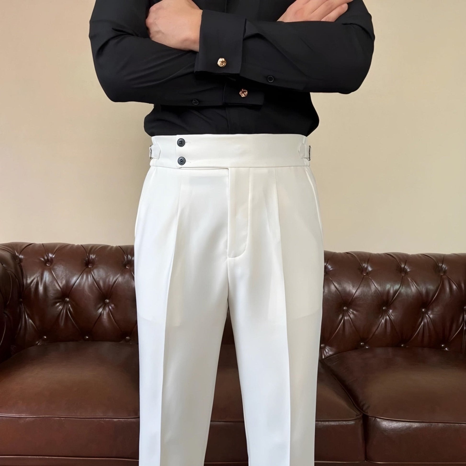 ComfortFlex Dress Pants Sidetab Elastic Trousers - WayMens