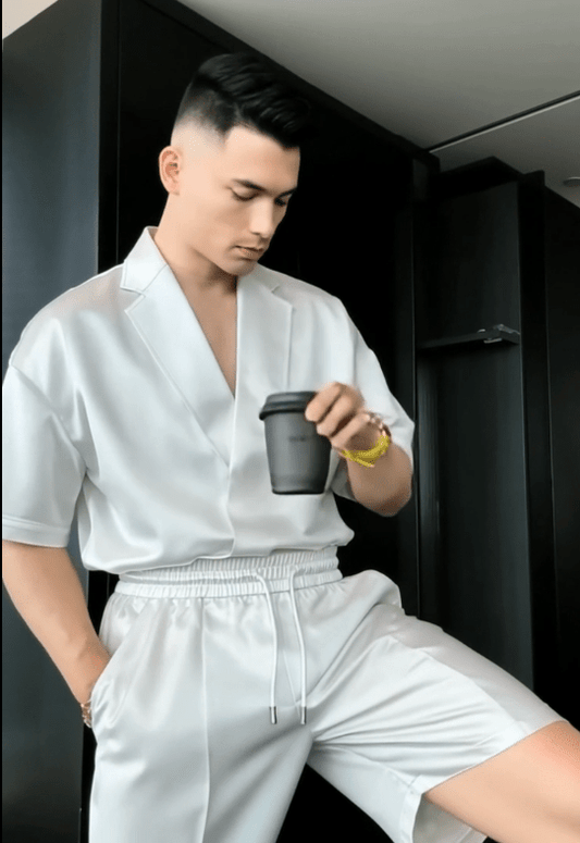 Cool & Confident â€?The V - Neck Lounge Set for Summer - WayMens